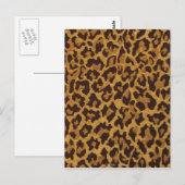 RAB Rockabilly Leopard Print Brown Gold Postkarte (Vorne/Hinten)