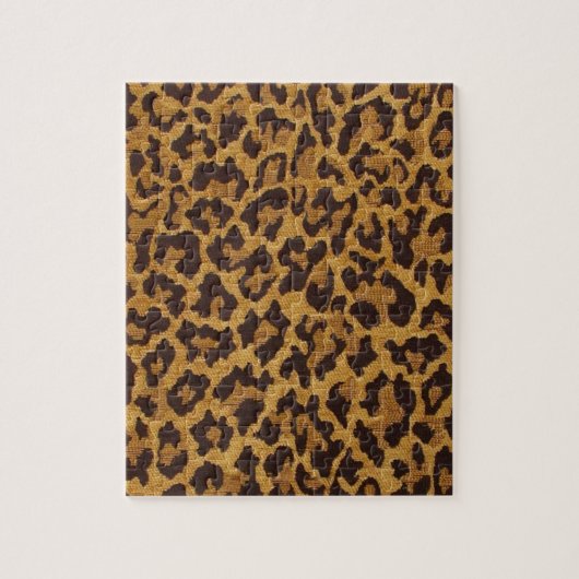 RAB Rockabilly Leopard Print Brown Gold Puzzle (Vertikal)