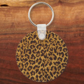 RAB Rockabilly Leopard Print Brown Gold Schlüsselanhänger (Vorderseite)
