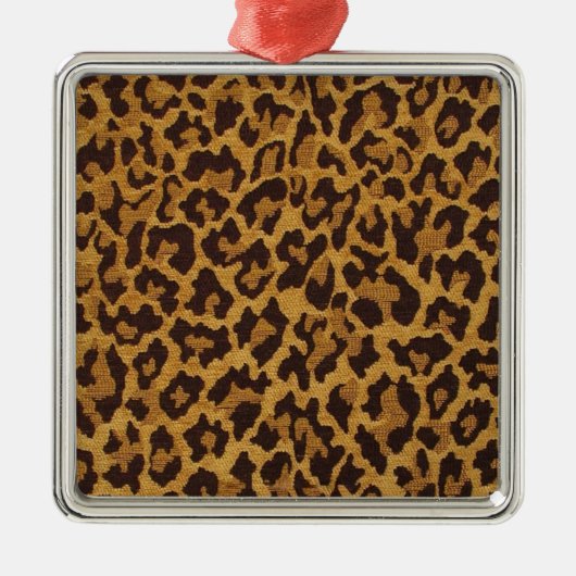 RAB Rockabilly Leopard Print Brown Gold Silbernes Ornament (Vorne)