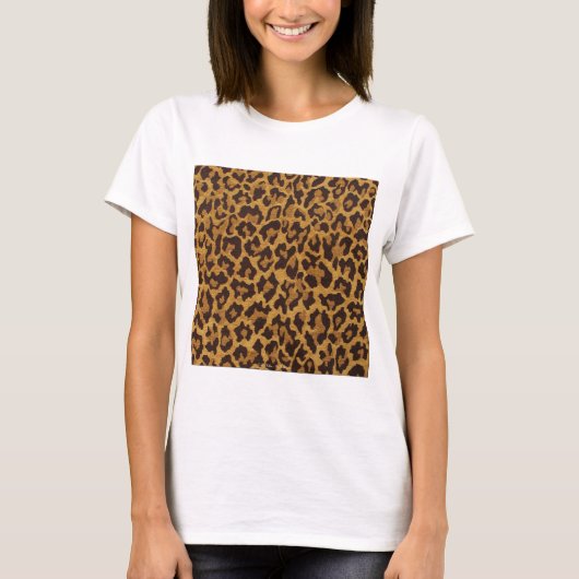RAB Rockabilly Leopard Print Brown Gold T-Shirt (Vorderseite)