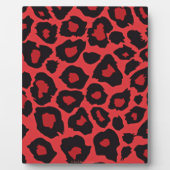 RAB Rockabilly Leopard Print Red Black Fotoplatte (Vorderseite)