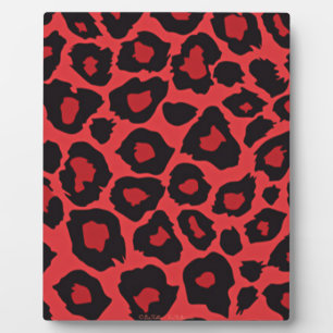 RAB Rockabilly Leopard Print Red Black Fotoplatte