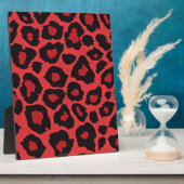 RAB Rockabilly Leopard Print Red Black Fotoplatte (Seite)