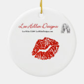 RAB Rockabilly Leopard Print Red Black Keramik Ornament (Hinten)