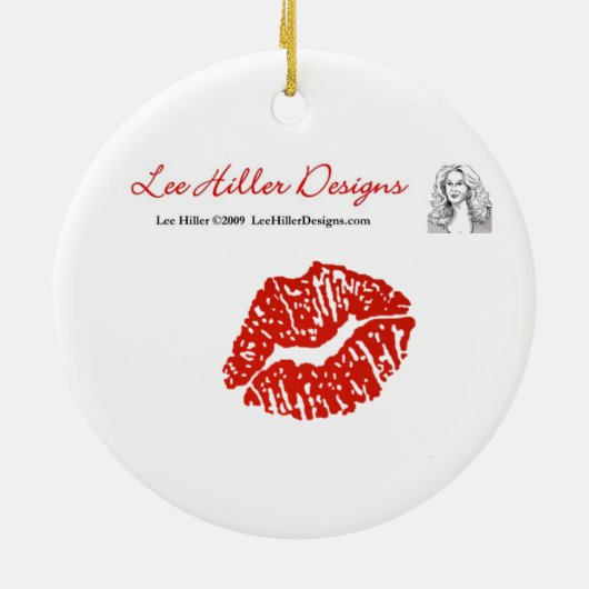 RAB Rockabilly Leopard Print Red Black Keramik Ornament (Hinten)