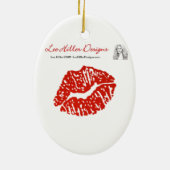 RAB Rockabilly Leopard Print Red Black Keramik Ornament (Hinten)