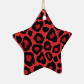 RAB Rockabilly Leopard Print Red Black Keramikornament (Rechts)