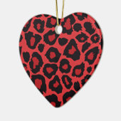 RAB Rockabilly Leopard Print Red Black Keramikornament (Links)