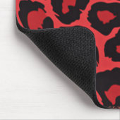 RAB Rockabilly Leopard Print Red Black Mousepad (Ecke)
