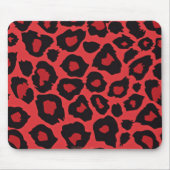 RAB Rockabilly Leopard Print Red Black Mousepad (Vorne)