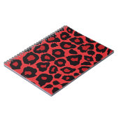 RAB Rockabilly Leopard Print Red Black Notizblock (Linke Seite)
