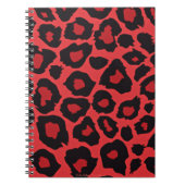 RAB Rockabilly Leopard Print Red Black Notizblock (Vorderseite)