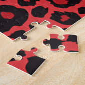 RAB Rockabilly Leopard Print Red Black Puzzle (Seite)