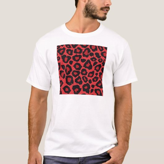 RAB Rockabilly Leopard Print Red Black T-Shirt (Vorderseite)