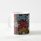 RAB Rockabilly Leopard Zebra Puzzle Druckgeschenke Kaffeetasse (Vorderseite Links)