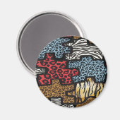 RAB Rockabilly Leopard Zebra Puzzle Druckgeschenke Magnet (Vorderseite/Rückseite)