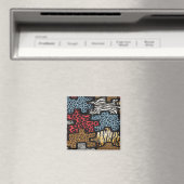 RAB Rockabilly Leopard Zebra Puzzle Druckgeschenke Magnet (In Situ (Geschirrspüler))