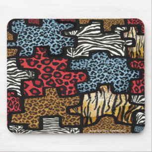 RAB Rockabilly Leopard Zebra Puzzle Druckgeschenke Mousepad