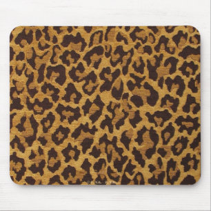 RAB Rockabilly Leopardenprint Braun Gold Mousepad