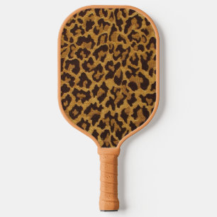 RAB Rockabilly Leopardenprint Braun Gold Pickleball Schläger
