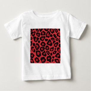 RAB Rockabilly Leopardenprint Rot Schwarz Baby T-shirt