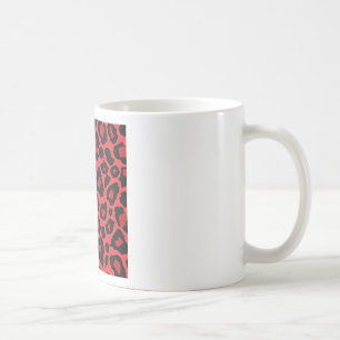 RAB Rockabilly Leopardenprint Rot Schwarz Kaffeetasse
