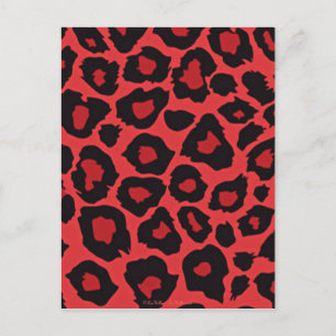 RAB Rockabilly Leopardenprint Rot Schwarz Postkarte