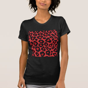 RAB Rockabilly Leopardenprint Rot Schwarz T-Shirt