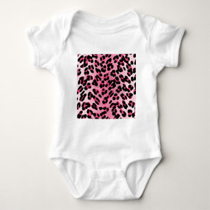 RAB Rockabilly Pink Cheetah Print Baby Strampler