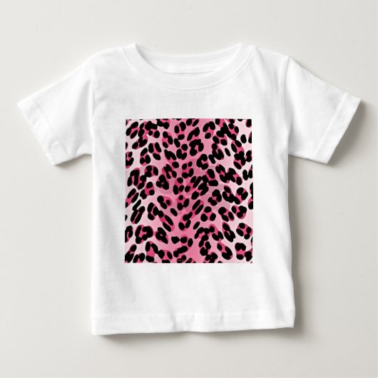 RAB Rockabilly Pink Cheetah Print Baby T-shirt (Vorderseite)