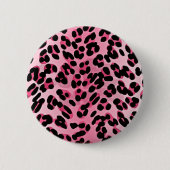RAB Rockabilly Pink Cheetah Print Button (Vorderseite)
