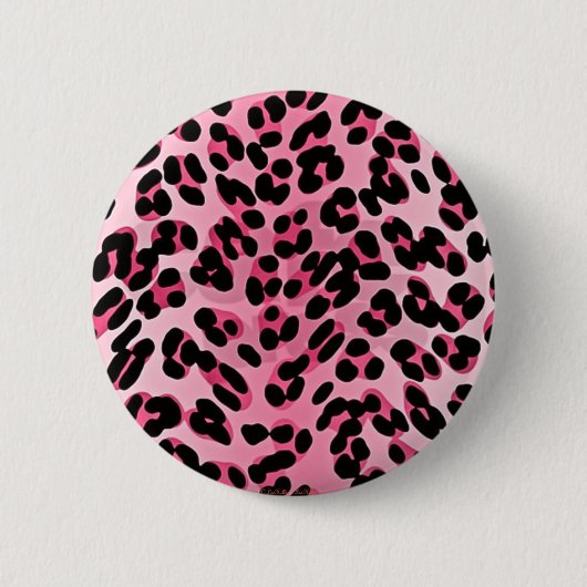 RAB Rockabilly Pink Cheetah Print Button (Vorderseite)