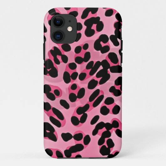 RAB Rockabilly Pink Cheetah Print Case-Mate iPhone Hülle (Rückseite)