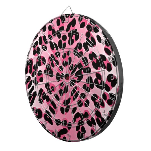 RAB Rockabilly Pink Cheetah Print Dartscheibe (Vorderseite rechts)