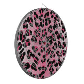 RAB Rockabilly Pink Cheetah Print Dartscheibe (Vorderseite Links)