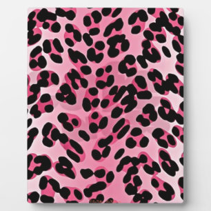 RAB Rockabilly Pink Cheetah Print Fotoplatte