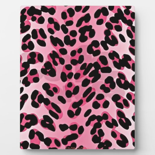 RAB Rockabilly Pink Cheetah Print Fotoplatte (Vorderseite)