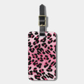 RAB Rockabilly Pink Cheetah Print Gepäckanhänger (Vorderseite vertikal)