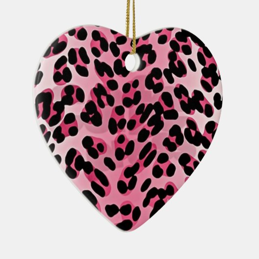 RAB Rockabilly Pink Cheetah Print Keramikornament (Rechts)