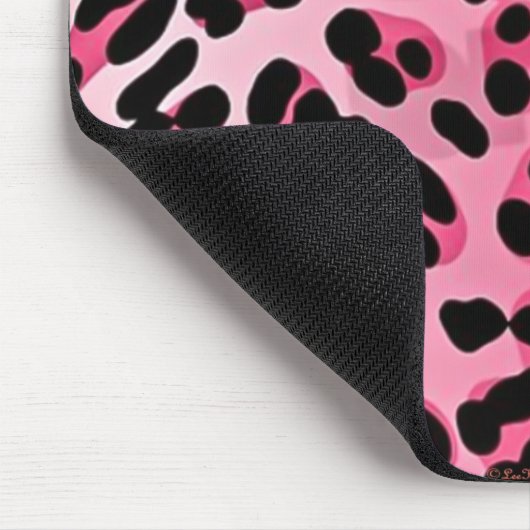 RAB Rockabilly Pink Cheetah Print Mousepad (Ecke)