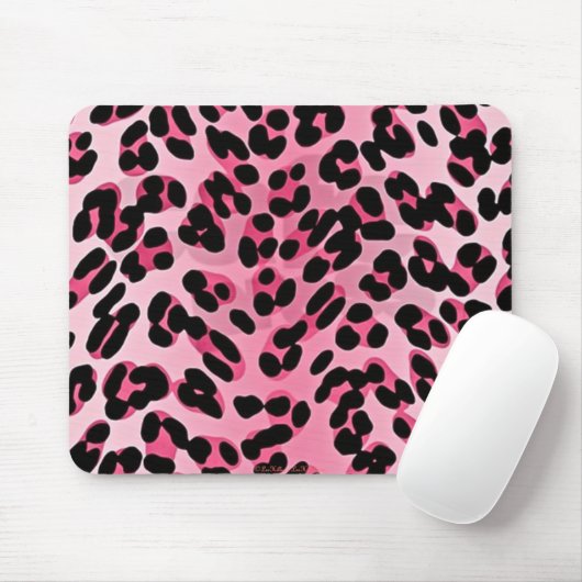RAB Rockabilly Pink Cheetah Print Mousepad (Mit Mouse)