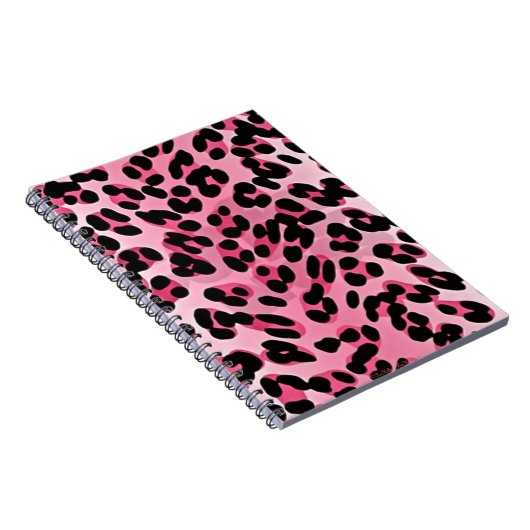 RAB Rockabilly Pink Cheetah Print Notizblock (Rechte Seite)