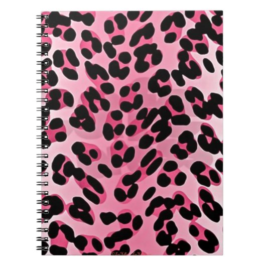 RAB Rockabilly Pink Cheetah Print Notizblock (Vorderseite)