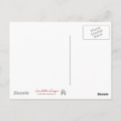 RAB Rockabilly Pink Cheetah Print Postkarte (Rückseite)