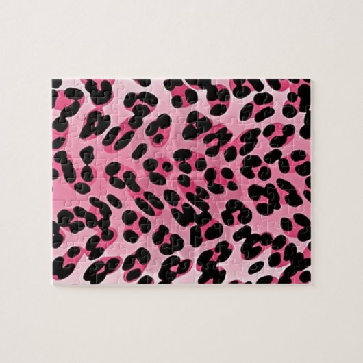 RAB Rockabilly Pink Cheetah Print Puzzle (Horizontal)