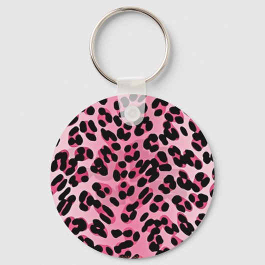 RAB Rockabilly Pink Cheetah Print Schlüsselanhänger (Vorderseite)