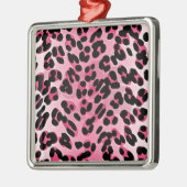 RAB Rockabilly Pink Cheetah Print Silbernes Ornament (Links)