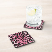 RAB Rockabilly Pink Cheetah Print Untersetzer (Rechte Seite)
