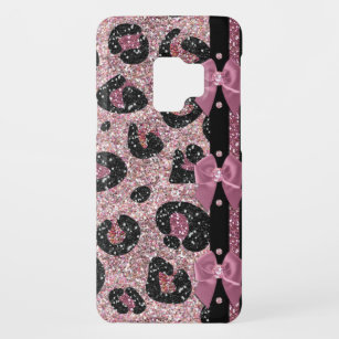 RAB Rockabilly Pink Leopard Print Ribbon Bows Case-Mate Samsung Galaxy S9 Hülle